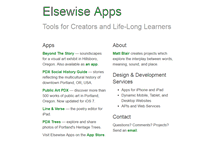 Tablet Screenshot of elsewiseapps.com